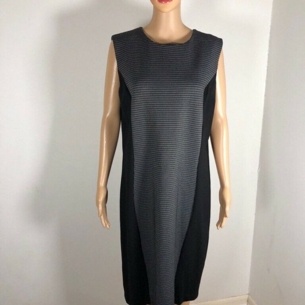 Allison Daley Womens Sleeveless Shift Dress Black